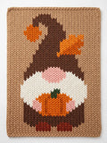 Autumn Gnome Free Thanksgiving Pattern for Chunky Knit Blanket