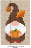 LOOM Autumn Gnome Free Thanksgiving Pattern for Chunky Knit Blanket