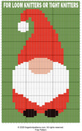 LOOM Santa Gnome Free Christmas Pattern for Chunky Knit Blanket