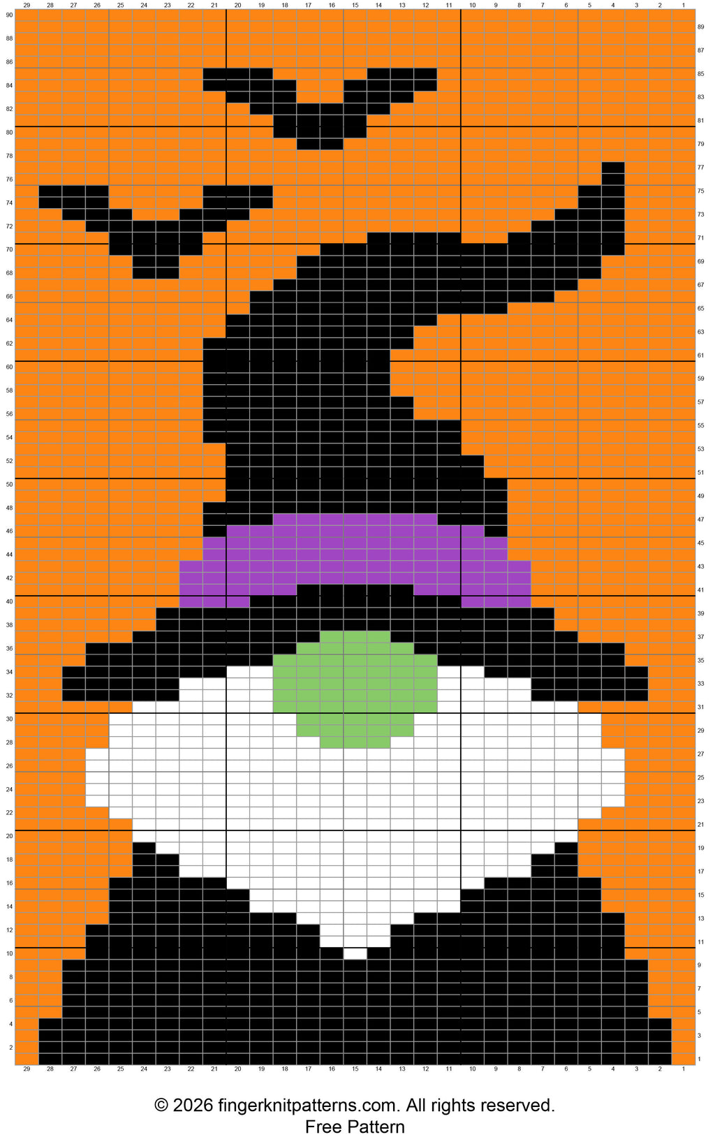 LOOM Wizard Gnome Free Halloween Pattern for Chunky Knit Blanket
