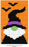 LOOM Wizard Gnome Free Halloween Pattern for Chunky Knit Blanket