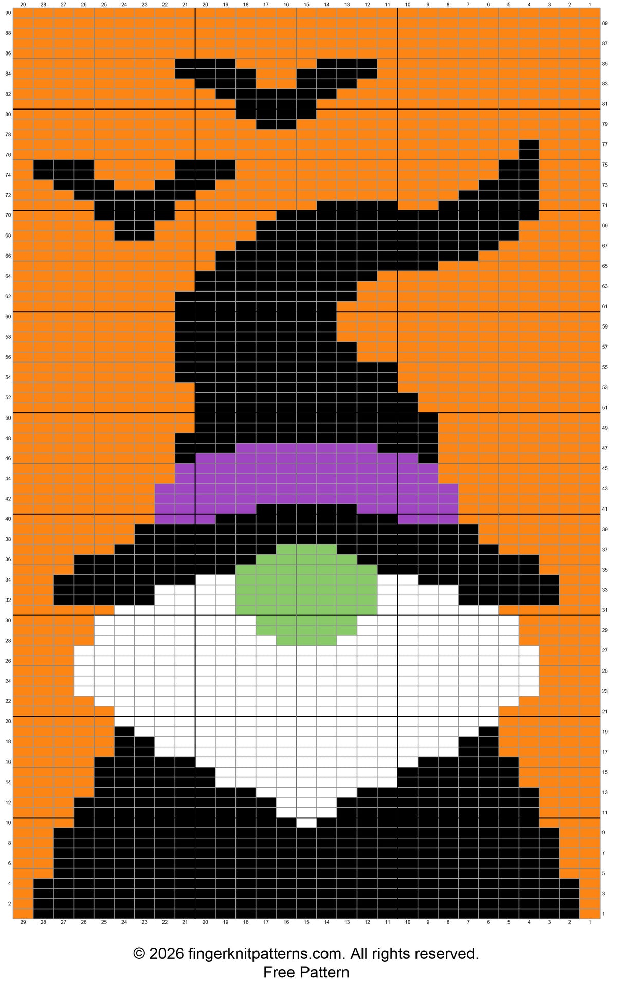 LOOM Wizard Gnome Free Halloween Pattern for Chunky Knit Blanket