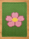 Sakura Flower Finger Knitting Pattern for Chunky Knit Blanket