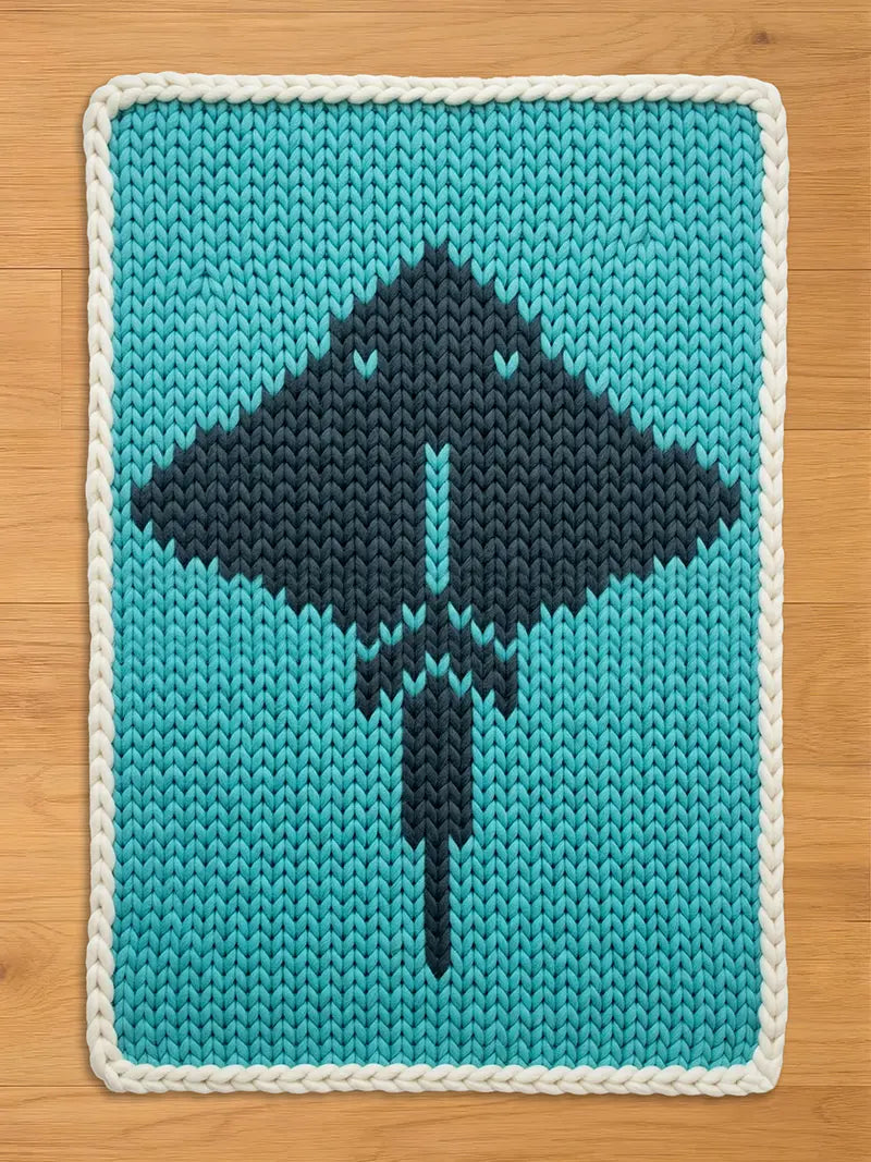 Stingray Finger Knitting Pattern for Chunky Knit Blanket